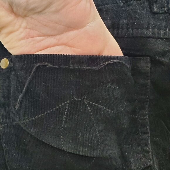 Anthropologie | Level 99 Women's Black Stretch Super Flare Corduroy Pants Sz‎ 26 - Picture 7 of 8